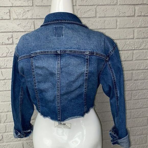 Wild Fable Cropped Denim Jacket Size XS - Picture 4 of 8